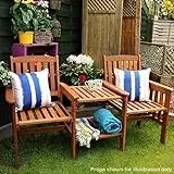 REMOVABLE TRAY JACK WOODEN GARDEN FURNITURE PATIO TWIN SET 2 CHAIRS JILL STRAIGHT LOVE SEAT